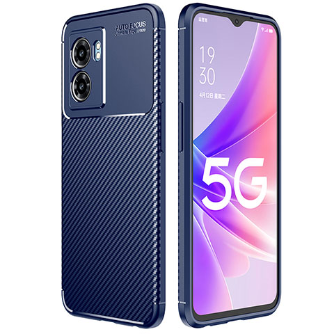 Realme Q5i 5G用シリコンケース ソフトタッチラバー ツイル カバー Realme ネイビー