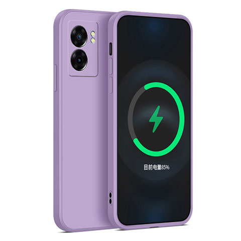 Realme Q5i 5G用360度 フルカバー極薄ソフトケース シリコンケース 耐衝撃 全面保護 バンパー Realme ラベンダー