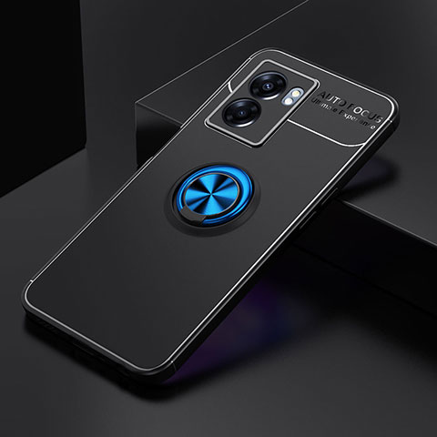 Realme Q5i 5G用極薄ソフトケース シリコンケース 耐衝撃 全面保護 アンド指輪 マグネット式 バンパー JM2 Realme ネイビー・ブラック