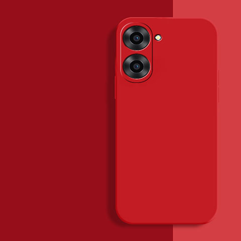 Realme Q5x 5G用360度 フルカバー極薄ソフトケース シリコンケース 耐衝撃 全面保護 バンパー YK2 Realme レッド