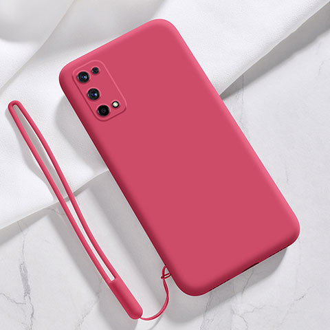 Realme V15 5G用360度 フルカバー極薄ソフトケース シリコンケース 耐衝撃 全面保護 バンパー Realme ワインレッド