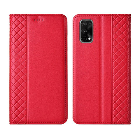 Realme V15 5G用手帳型 レザーケース スタンド カバー Realme レッド