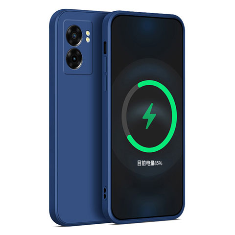 Realme V23 5G用360度 フルカバー極薄ソフトケース シリコンケース 耐衝撃 全面保護 バンパー Realme ネイビー