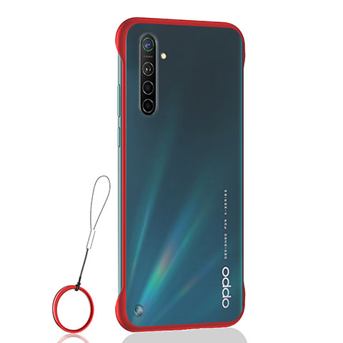 Realme X2用ハードカバー クリスタル クリア透明 H01 Realme レッド