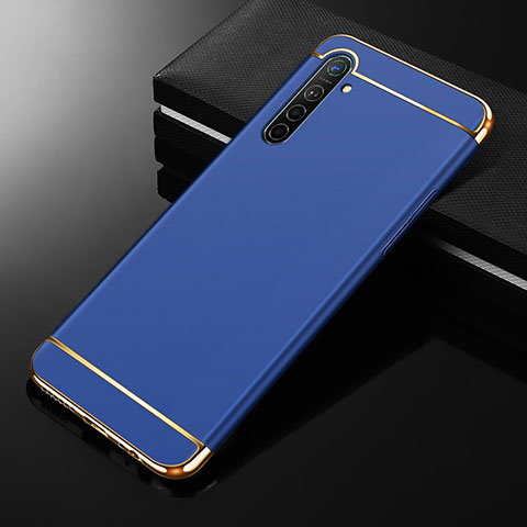 Realme X2用ケース 高級感 手触り良い メタル兼プラスチック バンパー M01 Realme ネイビー