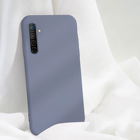 Realme X2用360度 フルカバー極薄ソフトケース シリコンケース 耐衝撃 全面保護 バンパー S03 Realme グレー