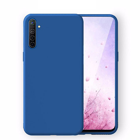 Realme X2用360度 フルカバー極薄ソフトケース シリコンケース 耐衝撃 全面保護 バンパー S04 Realme ネイビー