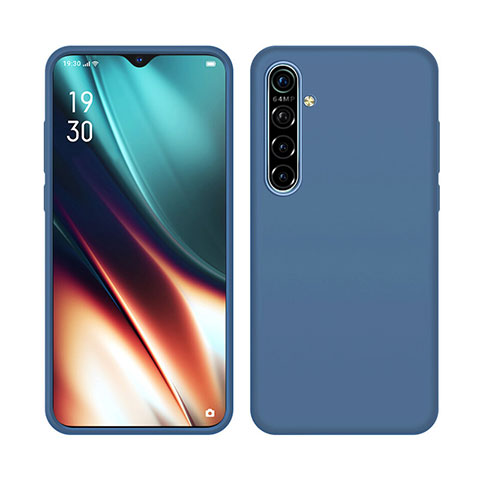 Realme X2用360度 フルカバー極薄ソフトケース シリコンケース 耐衝撃 全面保護 バンパー S05 Realme ネイビー