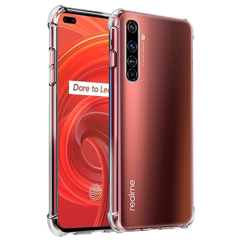 Realme X50 Pro 5G用極薄ソフトケース シリコンケース 耐衝撃 全面保護 クリア透明 T02 Realme クリア