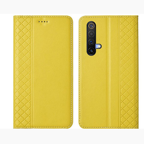 Realme X50t 5G用手帳型 レザーケース スタンド カバー Realme イエロー