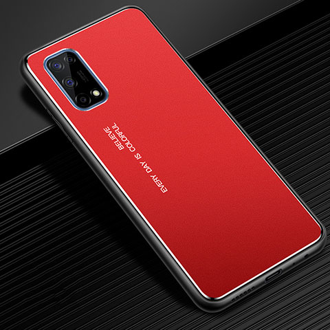 Realme X7 5G用ケース 高級感 手触り良い アルミメタル 製の金属製 カバー Realme レッド