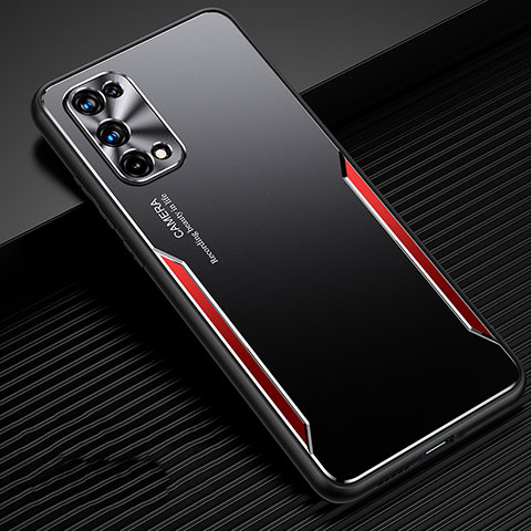 Realme X7 5G用ケース 高級感 手触り良い アルミメタル 製の金属製 カバー M01 Realme レッド