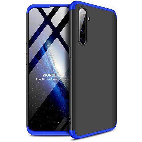 Realme XT用ハードケース プラスチック 質感もマット 前面と背面 360度 フルカバー Realme ネイビー・ブラック