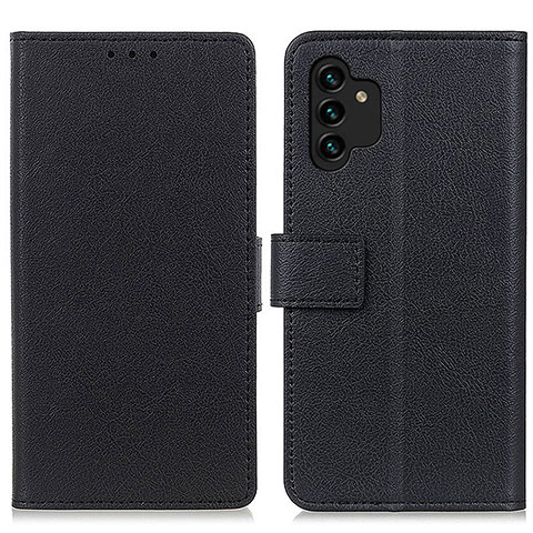 Samsung Galaxy A04s用手帳型 レザーケース スタンド カバー M08L サムスン ブラック