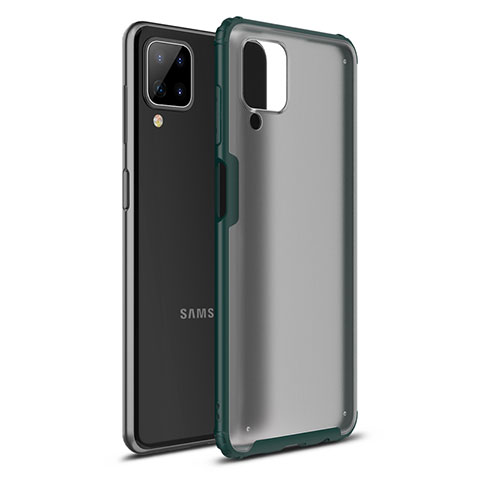 Samsung Galaxy A12 5G用ハイブリットバンパーケース プラスチック 兼シリコーン カバー U01 サムスン グリーン