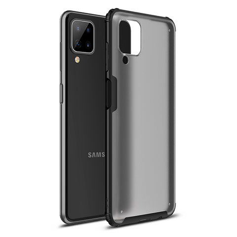 Samsung Galaxy A12 5G用ハイブリットバンパーケース プラスチック 兼シリコーン カバー U01 サムスン ブラック