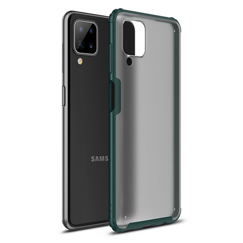 Samsung Galaxy A12用ハイブリットバンパーケース プラスチック 兼シリコーン カバー U01 サムスン グリーン