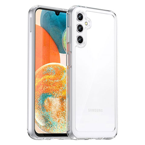 Samsung Galaxy A14 4G用ハイブリットバンパーケース クリア透明 プラスチック カバー J01S サムスン クリア