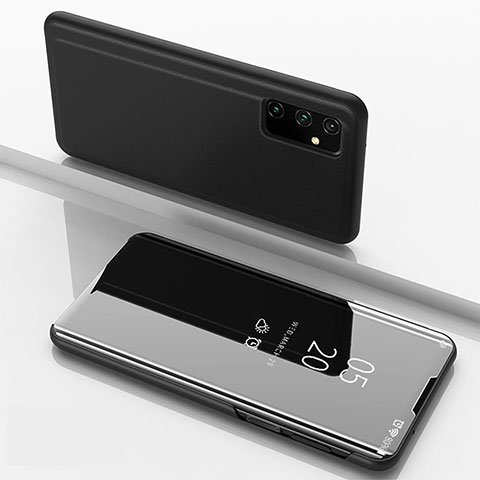 Samsung Galaxy A15 4G用手帳型 レザーケース スタンド 鏡面 カバー ZL1 サムスン ブラック