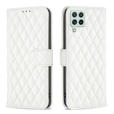 Samsung Galaxy A22 4G用手帳型 レザーケース スタンド カバー B11F サムスン ホワイト