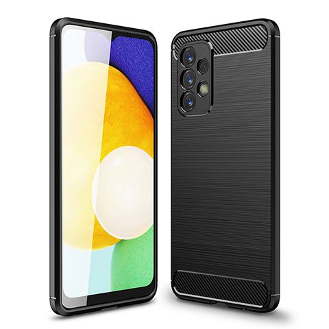 Samsung Galaxy A23 4G用シリコンケース ソフトタッチラバー ライン カバー サムスン ブラック