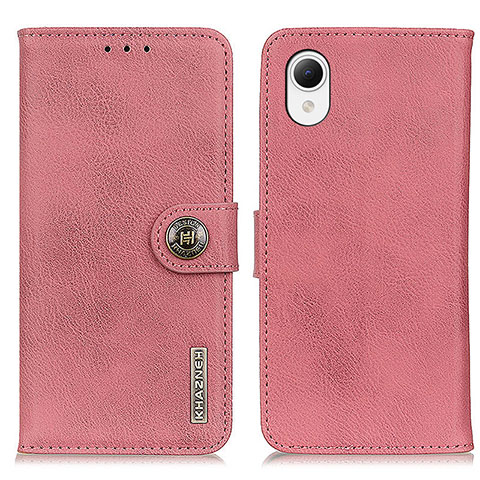 Samsung Galaxy A23s用手帳型 レザーケース スタンド カバー K04Z サムスン ピンク