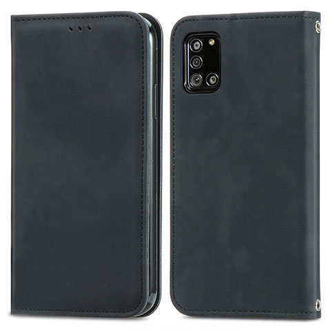 Samsung Galaxy A31用手帳型 レザーケース スタンド カバー S04D サムスン ブラック