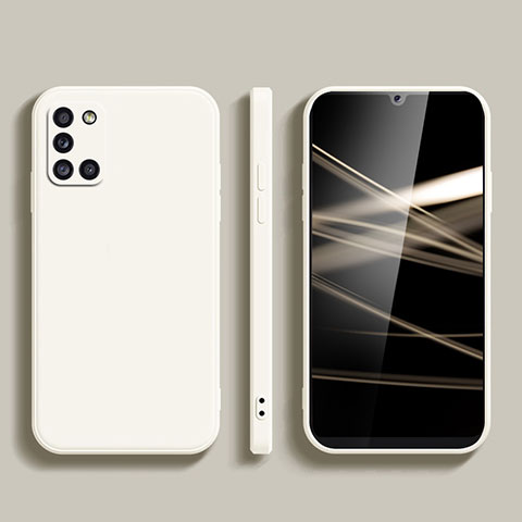 Samsung Galaxy A31用360度 フルカバー極薄ソフトケース シリコンケース 耐衝撃 全面保護 バンパー YK2 サムスン ホワイト