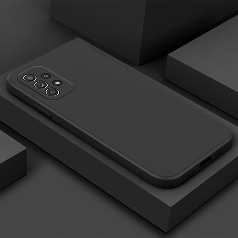 Samsung Galaxy A32 4G用360度 フルカバー極薄ソフトケース シリコンケース 耐衝撃 全面保護 バンパー S03 サムスン ブラック