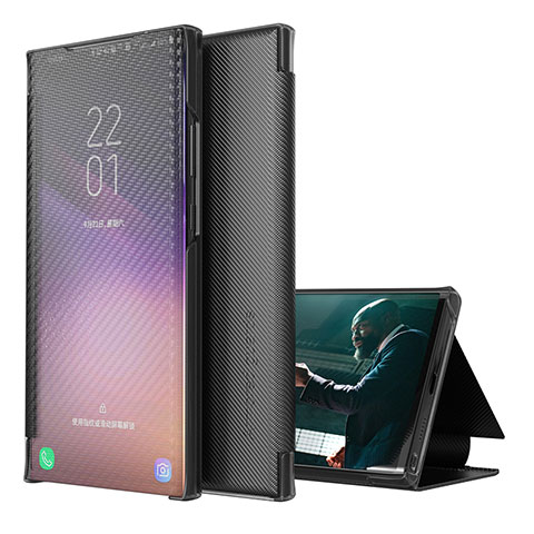 Samsung Galaxy A32 4G用手帳型 レザーケース スタンド カバー ZL1 サムスン ブラック