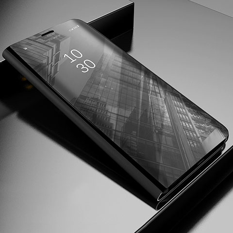 Samsung Galaxy A33 5G用手帳型 レザーケース スタンド 鏡面 カバー L04 サムスン ブラック