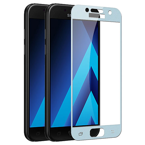 Samsung Galaxy A5 (2017) Duos用強化ガラス フル液晶保護フィルム F03 サムスン ネイビー