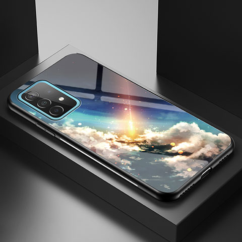 Samsung Galaxy A52 4G用ハイブリットバンパーケース プラスチック パターン 鏡面 カバー LS1 サムスン マルチカラー