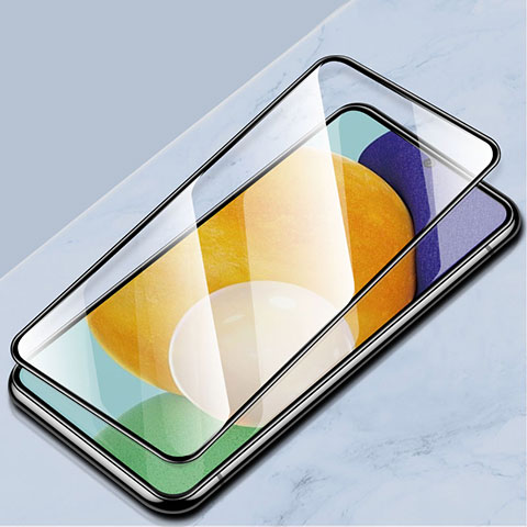 Samsung Galaxy A52s 5G用強化ガラス フル液晶保護フィルム F08 サムスン ブラック