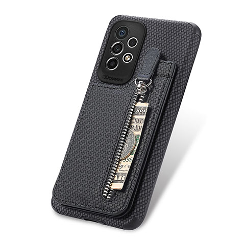 Samsung Galaxy A53 5G用極薄ソフトケース シリコンケース 耐衝撃 全面保護 マグネット式 バンパー S02D サムスン ブラック