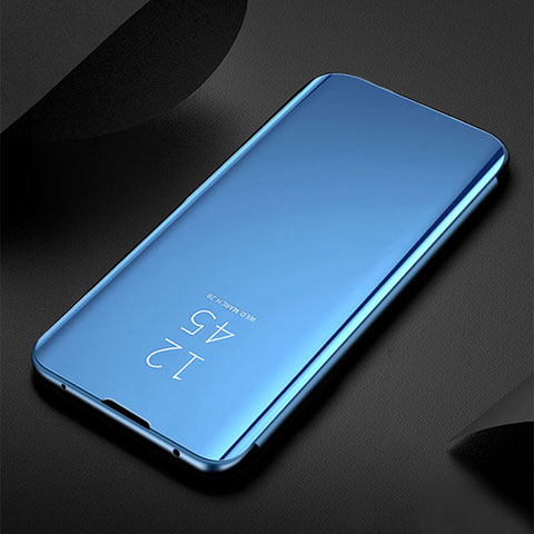 Samsung Galaxy A7 (2018) A750用手帳型 レザーケース スタンド 鏡面 カバー L01 サムスン ネイビー