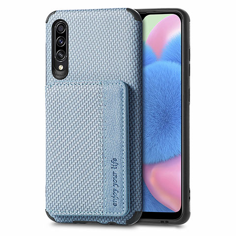 Samsung Galaxy A70S用極薄ソフトケース シリコンケース 耐衝撃 全面保護 マグネット式 バンパー S01D サムスン ネイビー