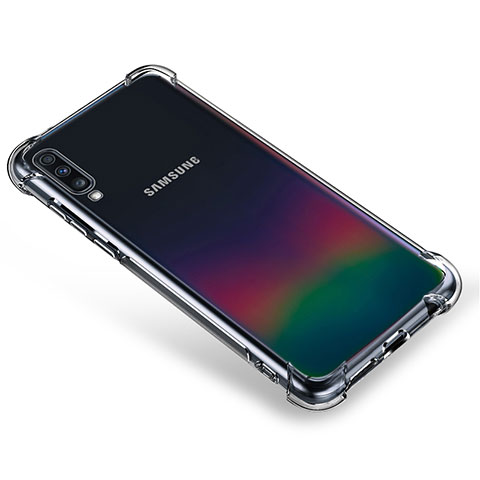 Samsung Galaxy A70S用極薄ソフトケース シリコンケース 耐衝撃 全面保護 クリア透明 T03 サムスン クリア