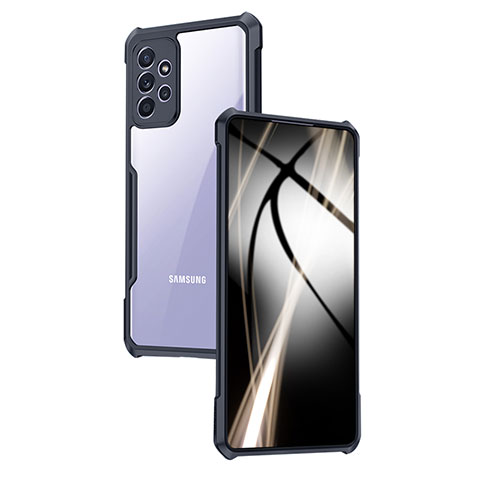 Samsung Galaxy A72 5G用極薄ソフトケース シリコンケース 耐衝撃 全面保護 クリア透明 T08 サムスン ブラック