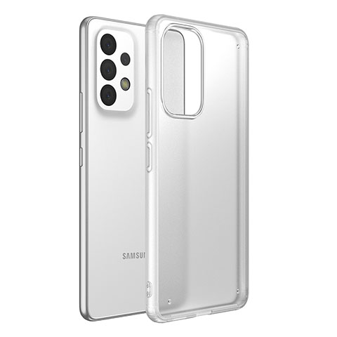 Samsung Galaxy A73 5G用ハイブリットバンパーケース クリア透明 プラスチック カバー サムスン クリア