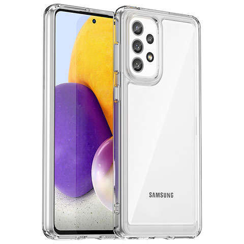 Samsung Galaxy A73 5G用ハイブリットバンパーケース クリア透明 プラスチック カバー J01S サムスン クリア