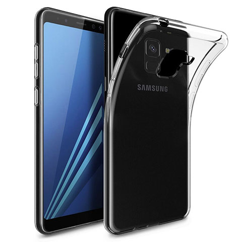 Samsung Galaxy A8 (2018) Duos A530F用極薄ソフトケース シリコンケース 耐衝撃 全面保護 クリア透明 T02 サムスン クリア