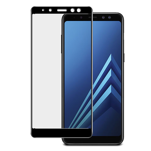 Samsung Galaxy A8+ A8 Plus (2018) A730F用強化ガラス フル液晶保護フィルム サムスン ブラック