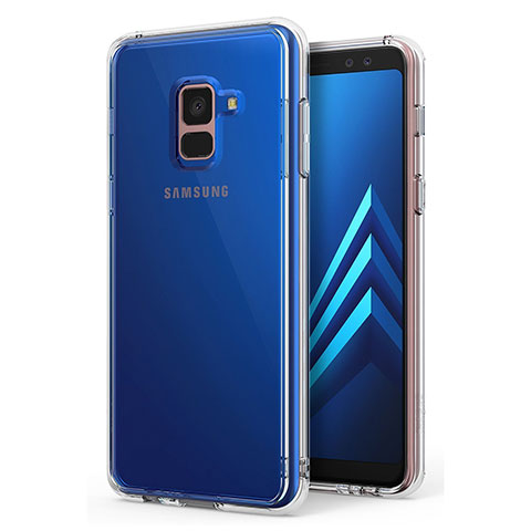 Samsung Galaxy A8+ A8 Plus (2018) Duos A730F用極薄ソフトケース シリコンケース 耐衝撃 全面保護 クリア透明 カバー サムスン クリア