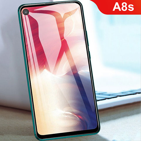 Samsung Galaxy A8s SM-G8870用強化ガラス フル液晶保護フィルム サムスン ブラック