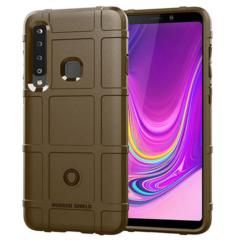 Samsung Galaxy A9 Star Pro用360度 フルカバー極薄ソフトケース シリコンケース 耐衝撃 全面保護 バンパー J01S サムスン ブラウン