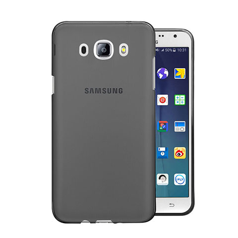 Samsung Galaxy J5 (2016) J510FN J5108用極薄ソフトケース シリコンケース 耐衝撃 全面保護 クリア透明 サムスン グレー