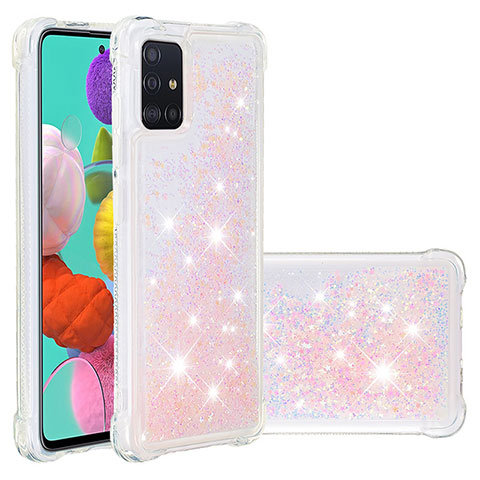 Samsung Galaxy M40S用シリコンケース ソフトタッチラバー ブリンブリン カバー S01 サムスン ピンク