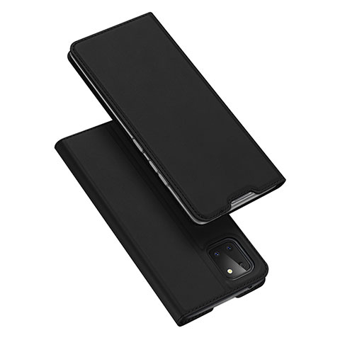 Samsung Galaxy M60s用手帳型 レザーケース スタンド カバー L04 サムスン ブラック