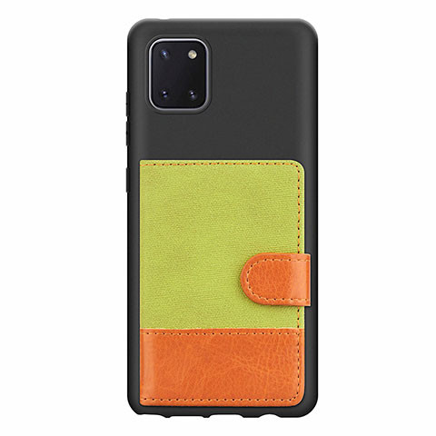 Samsung Galaxy Note 10 Lite用極薄ソフトケース シリコンケース 耐衝撃 全面保護 マグネット式 バンパー S06D サムスン グリーン